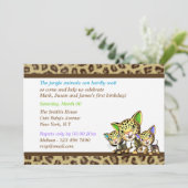 Baby's verjaardagssafari oerwoud kaart (Staand voorkant)