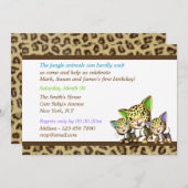 Baby's verjaardagssafari oerwoud kaart (Voorkant / Achterkant)