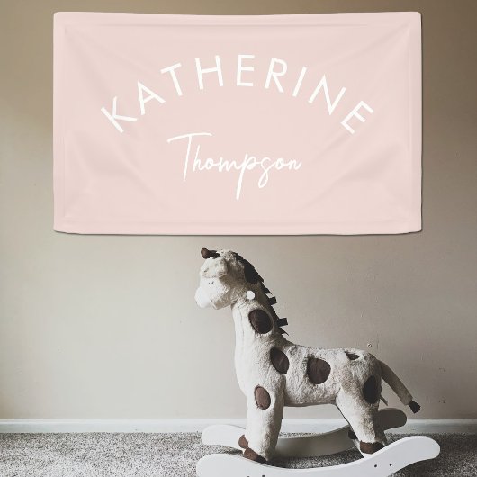 Baby's verpleegster Naam Kinder Room Wall Decor Spandoek