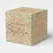 Baby's Waterverf Cute Floral Boho Baptism Bedankdoosjes (Voorkant Zijde)