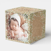 Baby's Waterverf Cute Floral Boho Baptism Bedankdoosjes (Achterkant)