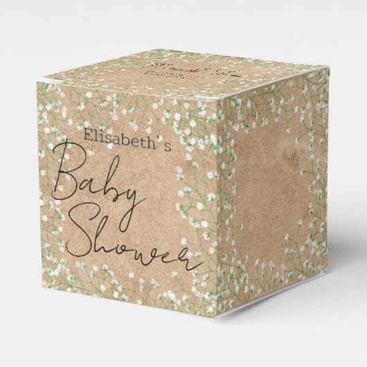 Baby's Waterverf Flowers Boho Baby shower Bedankdoosjes (Voorkant Zijde)