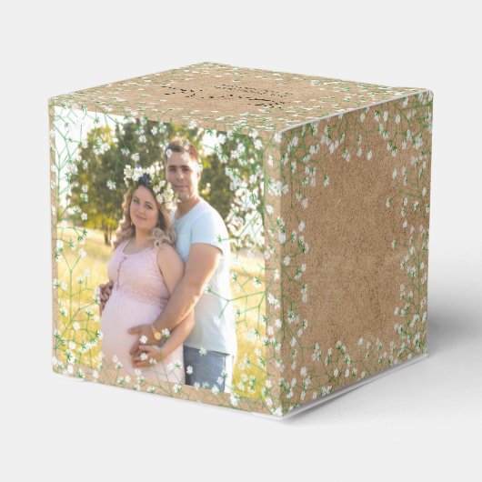 Baby's Waterverf Flowers Boho Baby shower Bedankdoosjes (Achterkant)