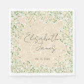 Baby's Waterverf Rustic Boho Chic Wedding Servet (Voorkant)