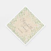 Baby's Waterverf Rustic Boho Chic Wedding Servet (Hoek)