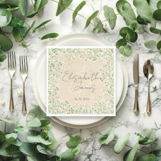 Baby's Waterverf Rustic Boho Chic Wedding Servet