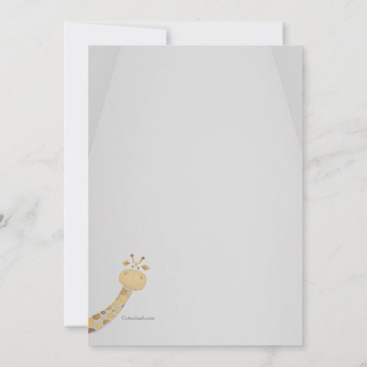 Baby's Wieg Baby shower Kaart (Achterkant)