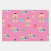 Baby's Wrapping Paper Flat Sheet Set van 3 (Voorkant)