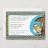 Baby's zesde verjaardag oerwoud safari kaart (Voorkant)