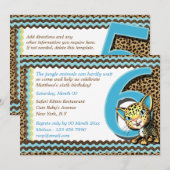 Baby's zesde verjaardag oerwoud safari kaart (Voorkant / Achterkant)