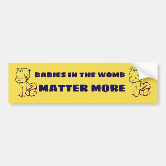 Babys zijn belangrijker bumpersticker (Voorkant)