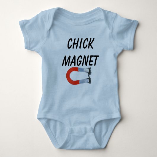 Baby's zijn Chick Magnets Romper (Voorkant)