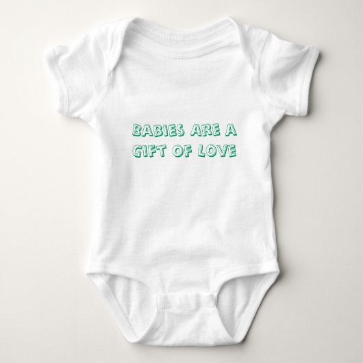 Baby's zijn een geschenk van liefde romper (Voorkant)