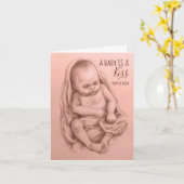 Baby's zijn een kus uit het Wenskaart Kaart (Gele Bloem)