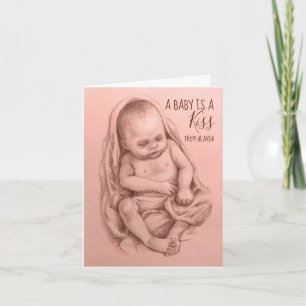 Baby's zijn een kus uit het Wenskaart Kaart