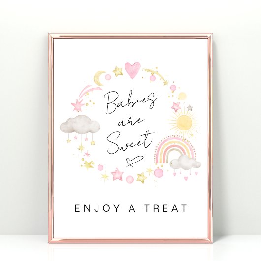 Baby's zijn een mooie Boho Baby Girl Shower Trewer Poster