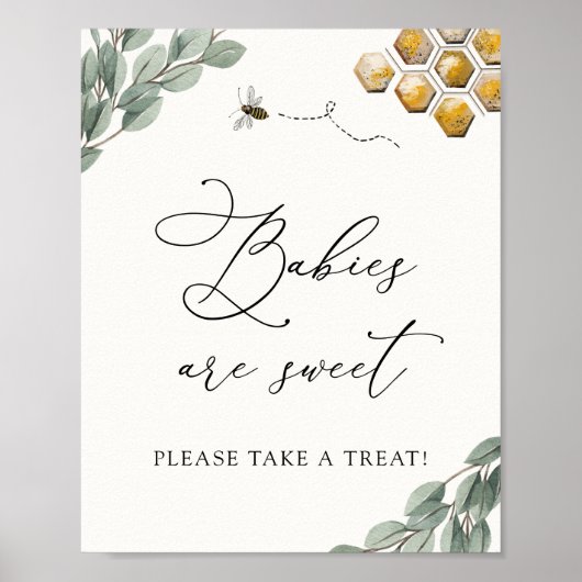 Baby's zijn Eucalyptus Favors Sign Poster (Voorkant)