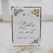 Baby's zijn Eucalyptus Favors Sign Poster