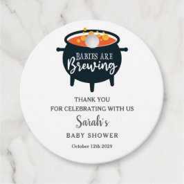 Baby's zijn halloween Baby shower aan het brouwen Bedankjes Labels