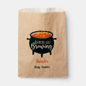 Baby's zijn halloween Baby shower aan het brouwen Bedankzakje (Voorkant)