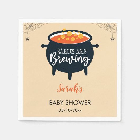 Baby's zijn het brouwen van Halloween ketel Baby s Servet (Voorkant)