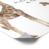Baby's zijn lekker als je een Giraffe met een Trea Poster (Hoek)