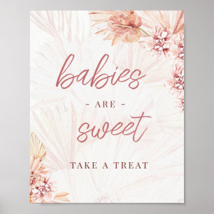 Baby's zijn lekker Neem Treat Boho beige Baby show Poster