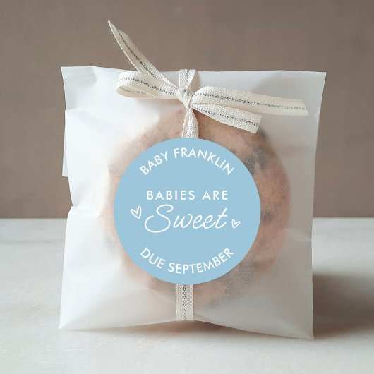 Baby's zijn lief Baby shower Party gunst Ronde Sticker