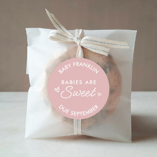 Baby's zijn lief Baby shower Party gunst Ronde Sticker