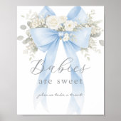 Baby's zijn lief Blauwe Coquette Strik Poster (Voorkant)