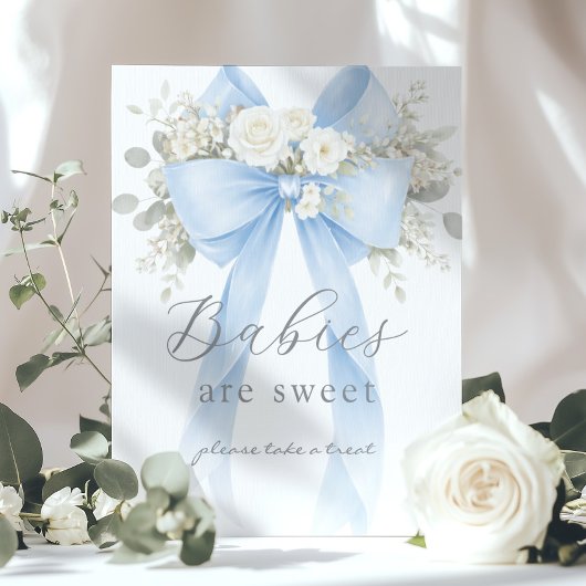 Baby's zijn lief Blauwe Coquette Strik Poster