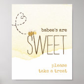 "Baby's zijn lief" Bumble Bee Baby shower Favors Poster (Voorkant)