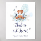 Baby's zijn lief Neem een Beer ballon. Poster (Voorkant)