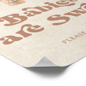 Baby's zijn lief Neem een Beer ballon. Poster (Hoek)