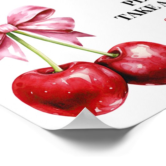 Baby's zijn lief Neem een traktatie Cherry Baby sh Poster (Hoek)