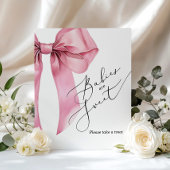 Baby's zijn lief neem een traktatie roze Bow baby  Poster