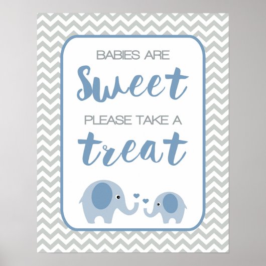 Baby's zijn lief Neem een Treat-bord. Poster (Voorkant)