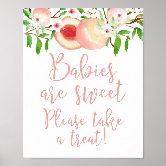 Baby's zijn lief Neem een Treat-bord. Poster (Voorkant)