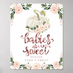 Baby's zijn lief Neem een Treatbord. Poster