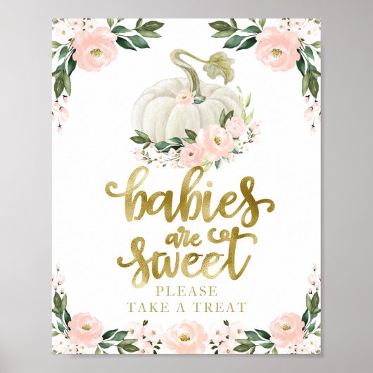 Baby's zijn lief Neem een Treatbord. Poster (Voorkant)