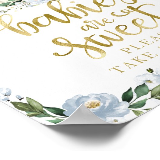 Baby's zijn lief Neem een Treatbord. Poster (Hoek)