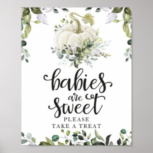 Baby's zijn lief Neem een Treatbord. Poster