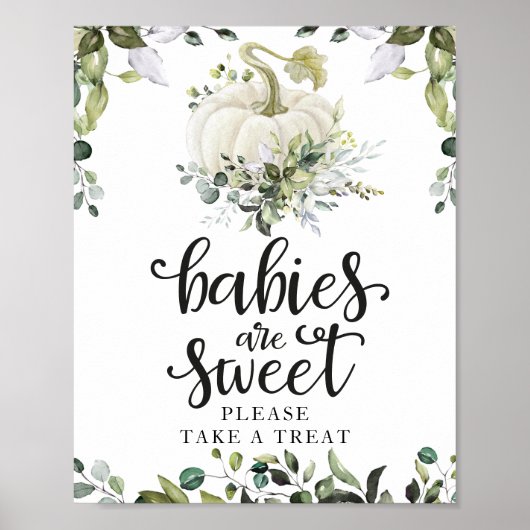 Baby's zijn lief Neem een Treatbord. Poster (Voorkant)