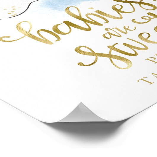 Baby's zijn lief Neem een Treatbord. Poster (Hoek)