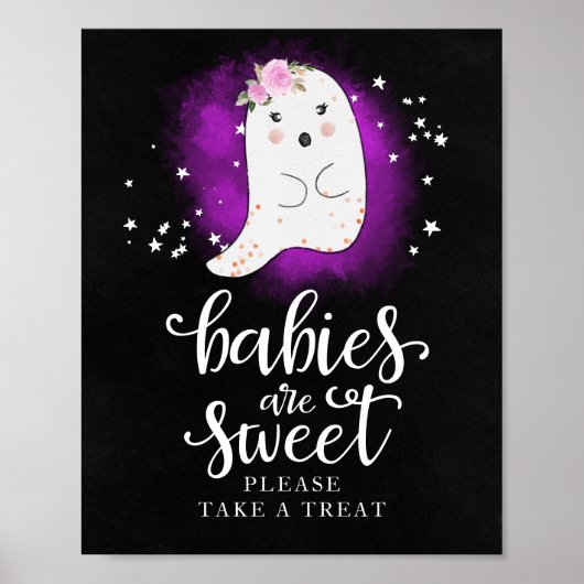 Baby's zijn lief Neem een Treatbord. Poster (Voorkant)