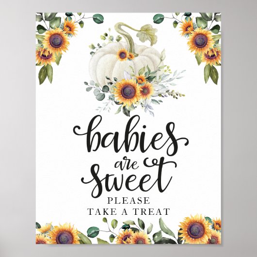 Baby's zijn lief Neem een Treatbord. Poster (Voorkant)