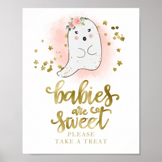 Baby's zijn lief Neem een Treatbord. Poster (Voorkant)