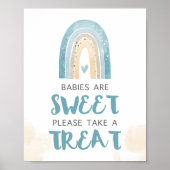 Baby's zijn lief Neem een Trein-regenboogteken. Poster (Voorkant)