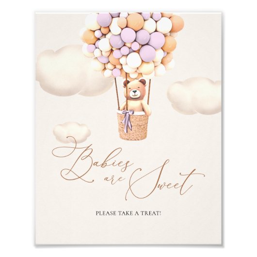 Baby's zijn lief Neem een Treintteken. Foto Afdruk (Voorkant)