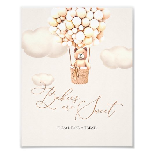 Baby's zijn lief Neem een Treintteken. Foto Afdruk (Voorkant)